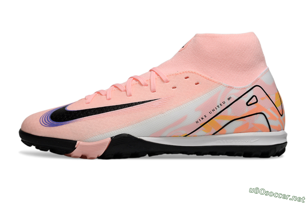 Men's Nike Air Zoom Mercurial Superfly 10 Elite TF Football Shoes - Pink/White/Black 0