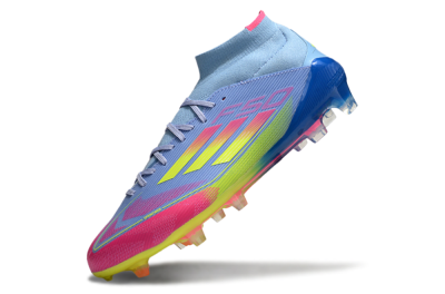 Men's Adidas F50 Elite Mid FG Football Boots - Jade/Yellow/Pink
