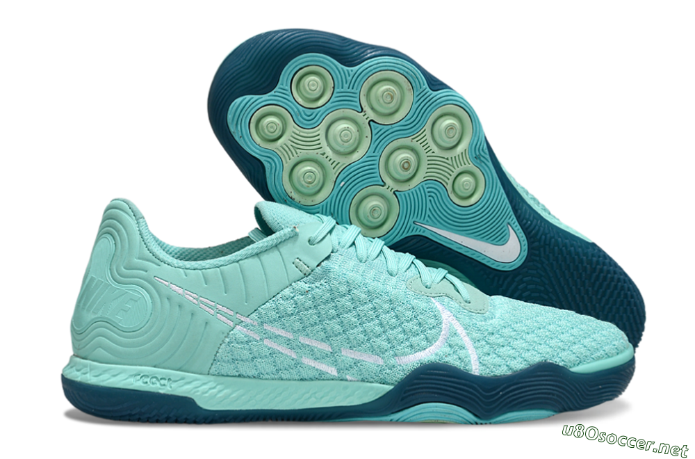 Men's Nike React Gato IC Football Shoes - Jade/White 2