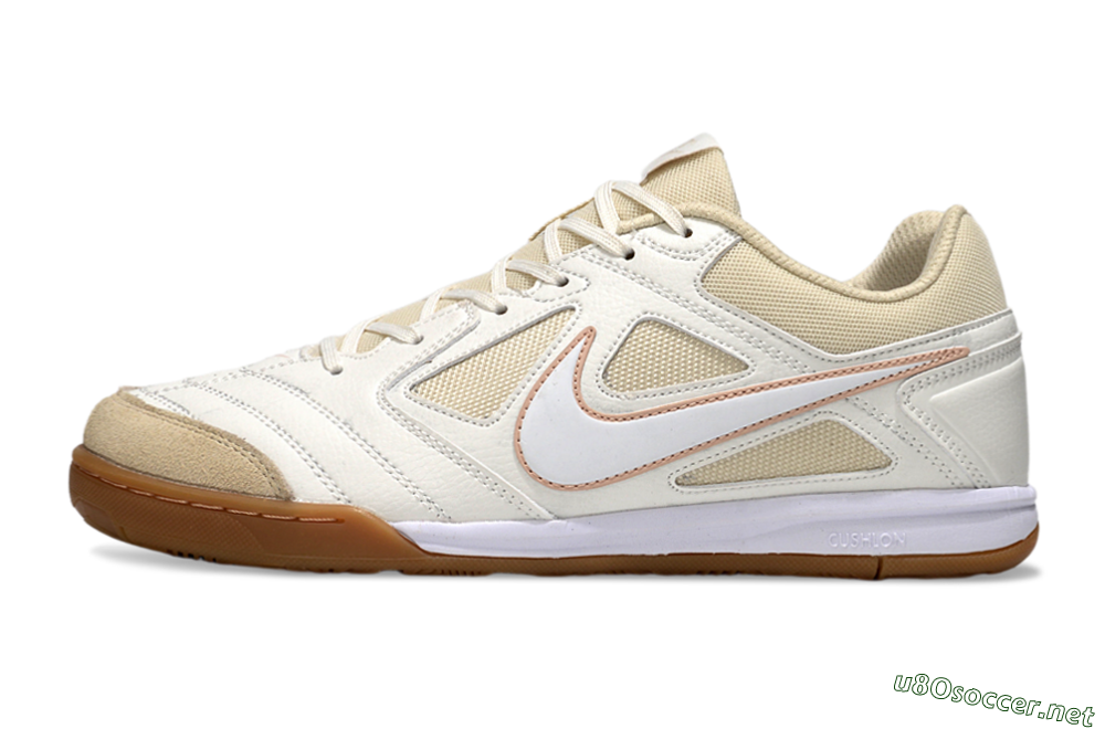 Men's Nike SB Gato IC Football Shoes - White/Beige 0
