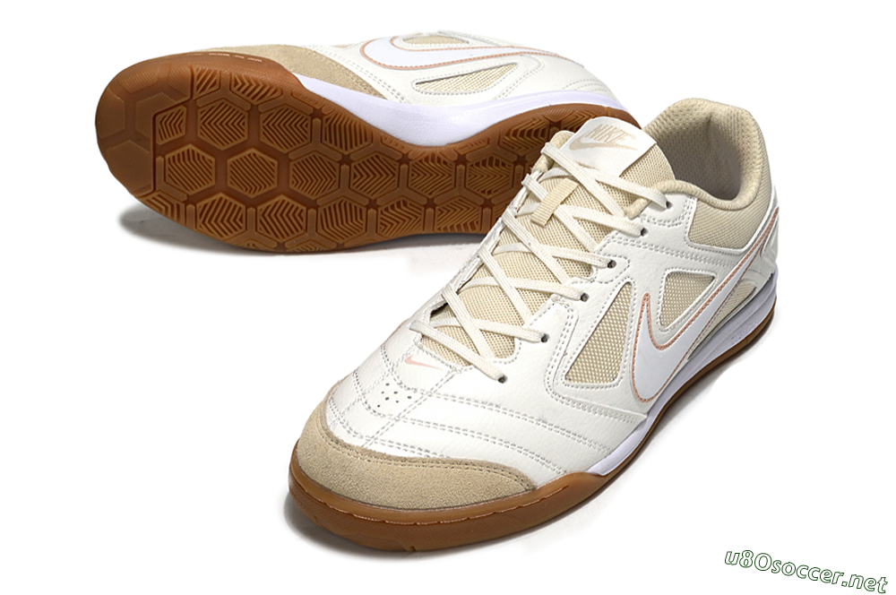 Men's Nike SB Gato IC Football Shoes - White/Beige 3