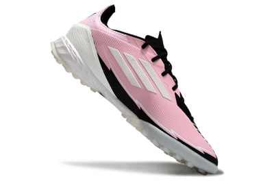 Men's Messi x Adidas F50 Pro TF Football Shoes - Pink/White/Black