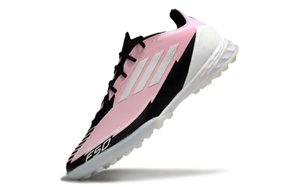 Men's Messi x Adidas F50 Pro TF Football Shoes - Pink/White/Black