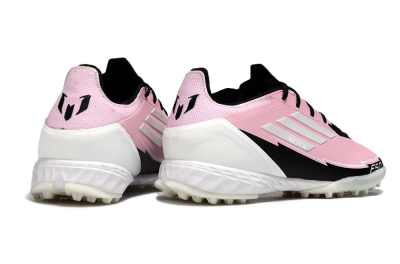 Men's Messi x Adidas F50 Pro TF Football Shoes - Pink/White/Black