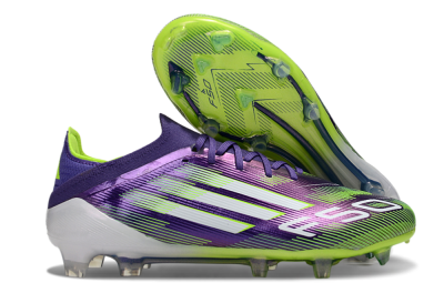 Men's Adidas F50 Elite FG Football Boots - Purple/White/Yellow