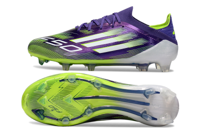 Men's Adidas F50 Elite FG Football Boots - Purple/White/Yellow