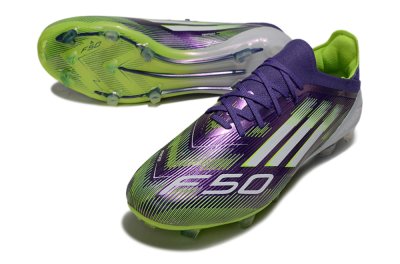 Men's Adidas F50 Elite FG Football Boots - Purple/White/Yellow