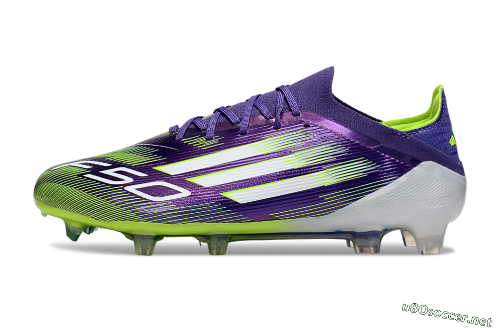 Men's Adidas F50 Elite FG Football Boots - Purple/White/Yellow 0