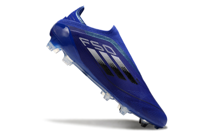Men's Adidas F50 Elite Laceless FG Football Boots - Blue/Silver/Black