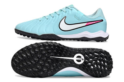 Men's Nike Tiempo Legend 10 Academy TF Football Shoes - Jade/White/Pink