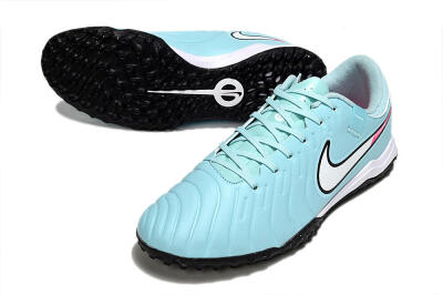 Men's Nike Tiempo Legend 10 Academy TF Football Shoes - Jade/White/Pink