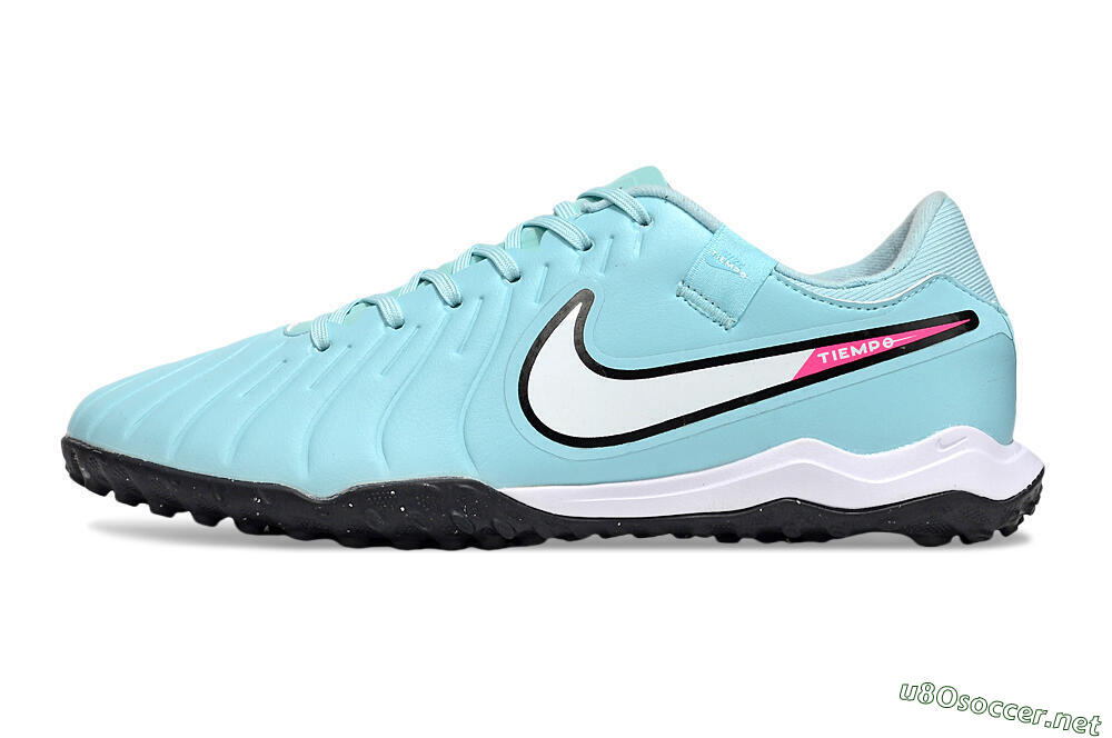 Men's Nike Tiempo Legend 10 Academy TF Football Shoes - Jade/White/Pink 0
