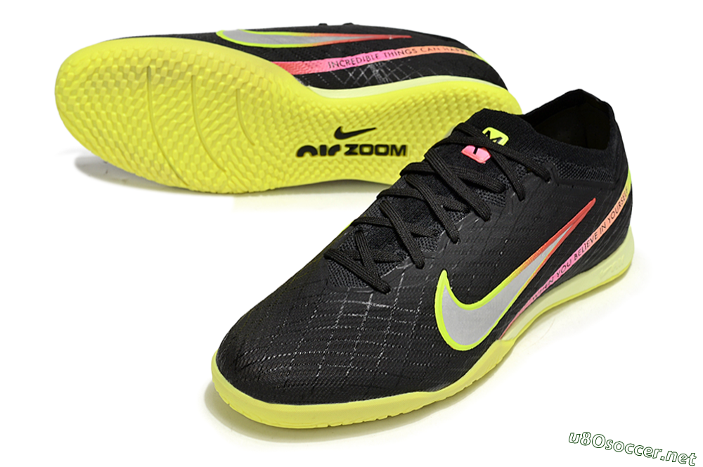 Men's Nike Air Zoom Mercurial Vapor 15 Elite IC Football Shoes - Black/Yellow/Red 3