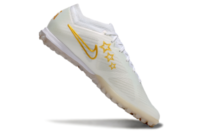 Men's Nike Air Zoom Mercurial Vapor 15 Elite TF Football Shoes - White/Gold/Blue