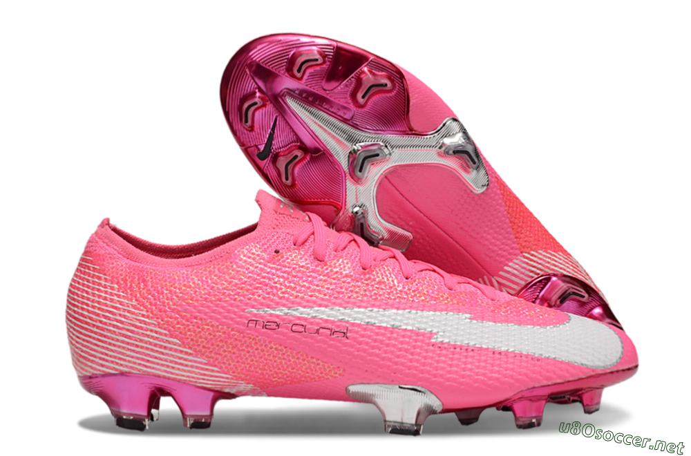 Men's Nike Air Zoom Mercurial Vapor 13 Elite FG Football Boots - Pink/White/Silver 2