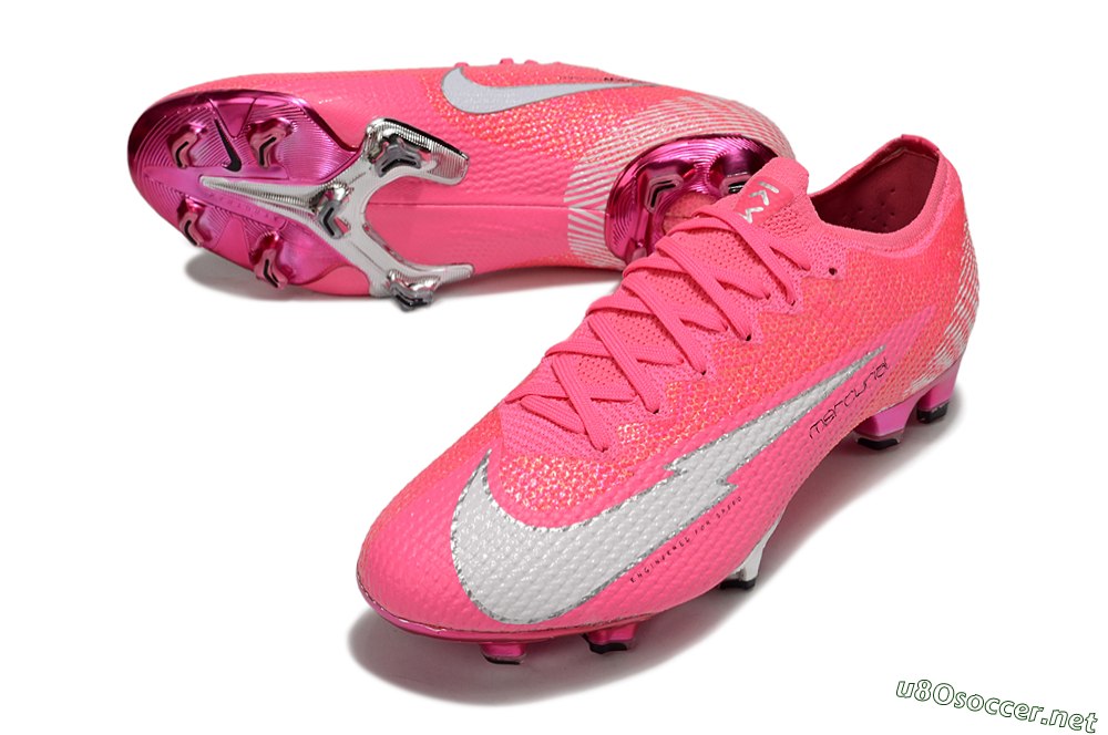 Men's Nike Air Zoom Mercurial Vapor 13 Elite FG Football Boots - Pink/White/Silver 3