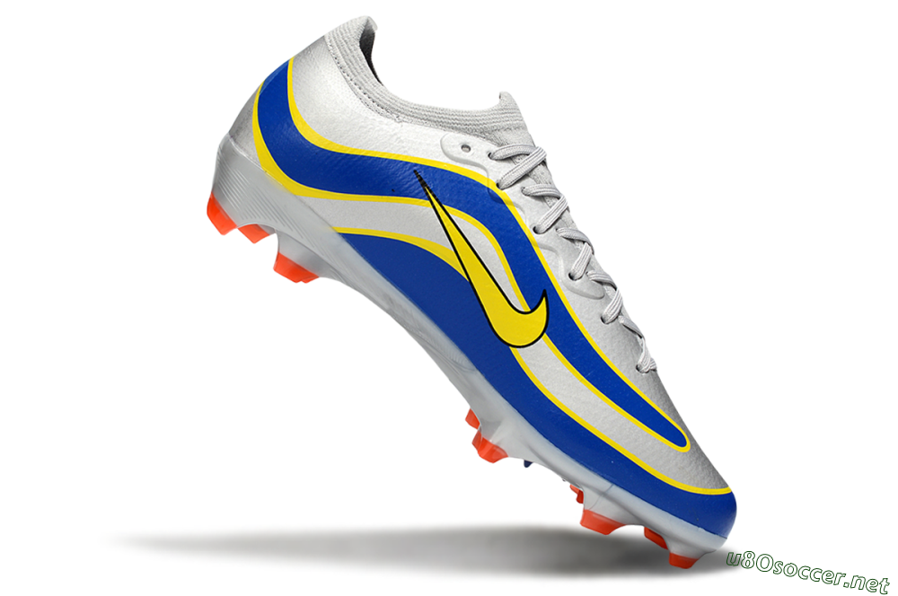 Men's Nike Air Zoom Mercurial Vapor 16 Elite FG Football Boots - Silver/Blue/Yellow 4
