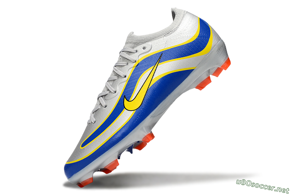 Men's Nike Air Zoom Mercurial Vapor 16 Elite FG Football Boots - Silver/Blue/Yellow 5