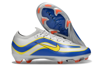 Men's Nike Air Zoom Mercurial Vapor 16 Elite FG Football Boots - Silver/Blue/Yellow