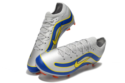 Men's Nike Air Zoom Mercurial Vapor 16 Elite FG Football Boots - Silver/Blue/Yellow