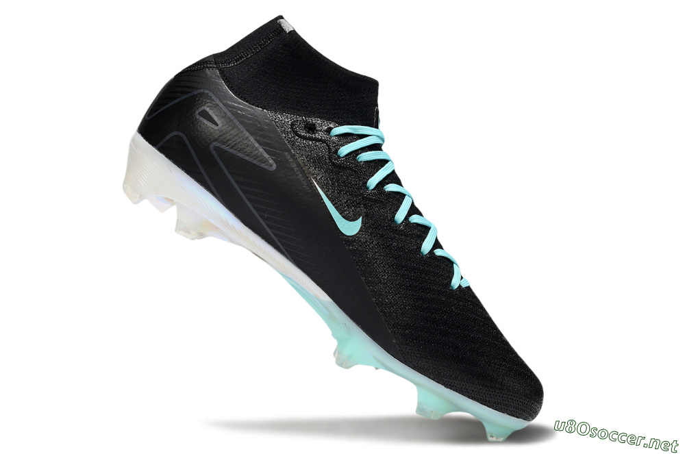 Unisex Nike Air Zoom Mercurial Superfly 10 Elite FG Football Boots - Black/Jade 4