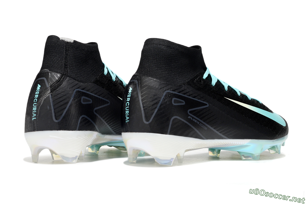 Unisex Nike Air Zoom Mercurial Superfly 10 Elite FG Football Boots - Black/Jade 6