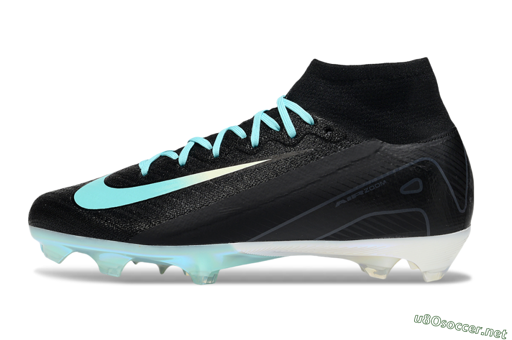 Unisex Nike Air Zoom Mercurial Superfly 10 Elite FG Football Boots - Black/Jade 0