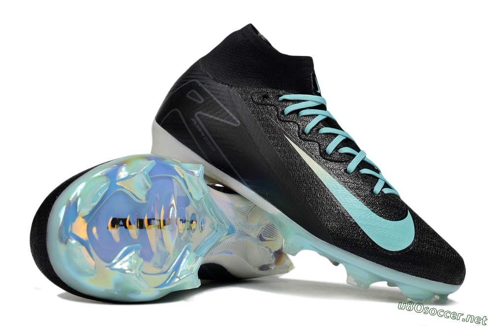 Unisex Nike Air Zoom Mercurial Superfly 10 Elite FG Football Boots - Black/Jade 1