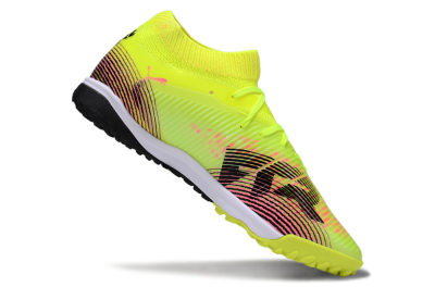 Men's Puma Future 8 Ultimate TF Football Shoes - Yellow/Black/Pink