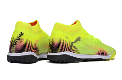 Men's Puma Future 8 Ultimate TF Football Shoes - Yellow/Black/Pink