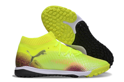 Men's Puma Future 8 Ultimate TF Football Shoes - Yellow/Black/Pink
