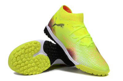 Men's Puma Future 8 Ultimate TF Football Shoes - Yellow/Black/Pink