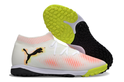 Men's Puma Future 8 Ultimate TF Football Shoes - White/Pink/Yellow