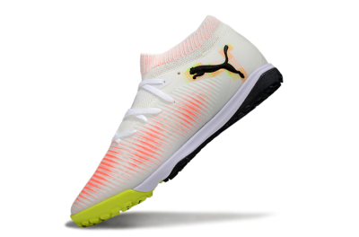 Men's Puma Future 8 Ultimate TF Football Shoes - White/Pink/Yellow