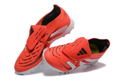 Men's Adidas Predator 25 Elite Foldover Tongue TF Football Shoes - Red/White