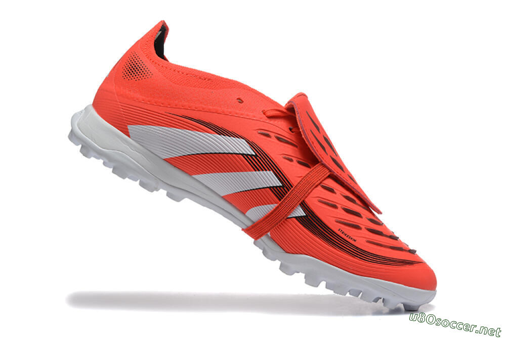 Men's Adidas Predator 25 Elite Foldover Tongue TF Football Shoes - Red/White 7