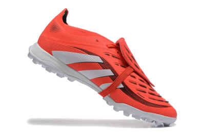 Men's Adidas Predator 25 Elite Foldover Tongue TF Football Shoes - Red/White