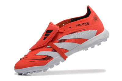 Men's Adidas Predator 25 Elite Foldover Tongue TF Football Shoes - Red/White
