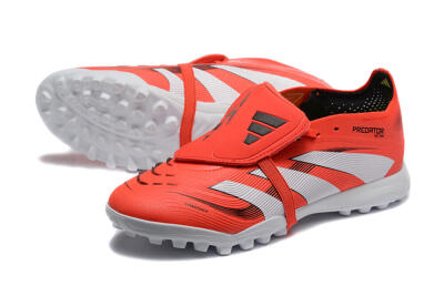Men's Adidas Predator 25 Elite Foldover Tongue TF Football Shoes - Red/White