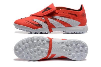 Men's Adidas Predator 25 Elite Foldover Tongue TF Football Shoes - Red/White