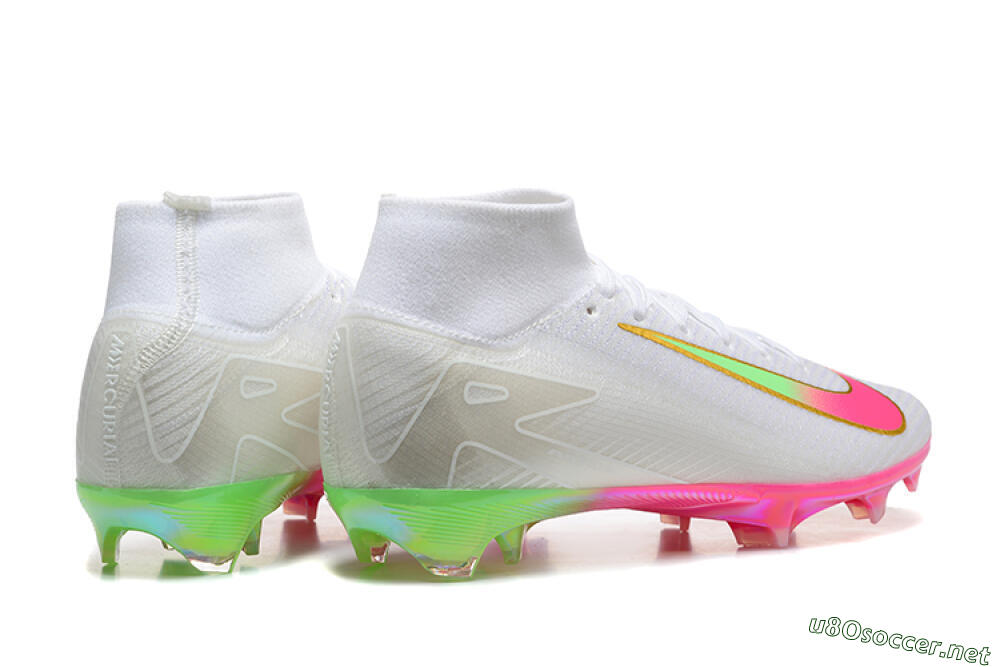 Men's Nike Air Zoom Mercurial Superfly 10 Elite FG Football Boots - White/Gold/Pink/Yellow 9