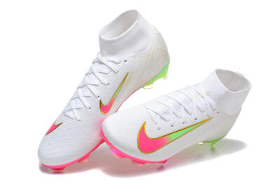 Men's Nike Air Zoom Mercurial Superfly 10 Elite FG Football Boots - White/Gold/Pink/Yellow