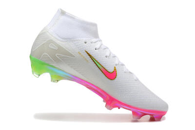 Men's Nike Air Zoom Mercurial Superfly 10 Elite FG Football Boots - White/Gold/Pink/Yellow