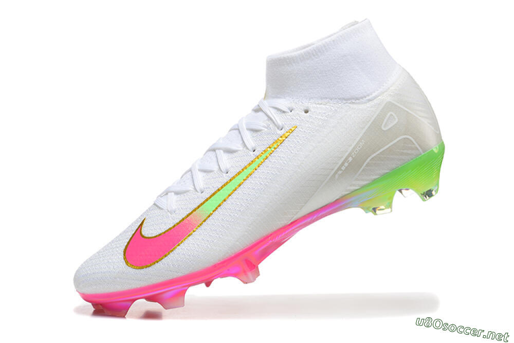 Men's Nike Air Zoom Mercurial Superfly 10 Elite FG Football Boots - White/Gold/Pink/Yellow 8