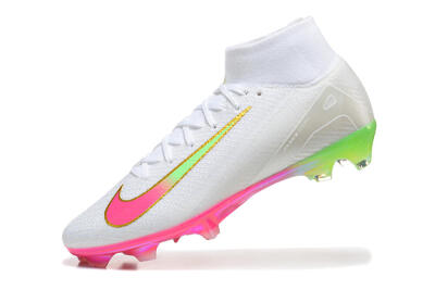 Men's Nike Air Zoom Mercurial Superfly 10 Elite FG Football Boots - White/Gold/Pink/Yellow