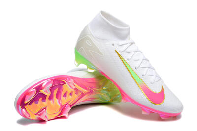 Men's Nike Air Zoom Mercurial Superfly 10 Elite FG Football Boots - White/Gold/Pink/Yellow