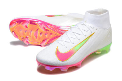 Men's Nike Air Zoom Mercurial Superfly 10 Elite FG Football Boots - White/Gold/Pink/Yellow