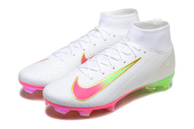 Men's Nike Air Zoom Mercurial Superfly 10 Elite FG Football Boots - White/Gold/Pink/Yellow