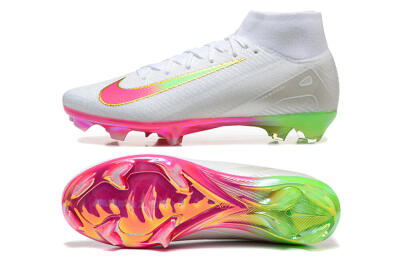 Men's Nike Air Zoom Mercurial Superfly 10 Elite FG Football Boots - White/Gold/Pink/Yellow