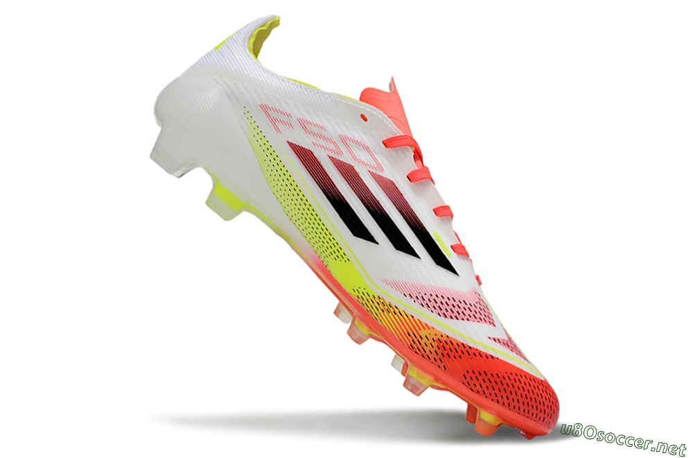 Unisex Adidas F50 Elite FG Football Boots - White/Red/Yellow 5